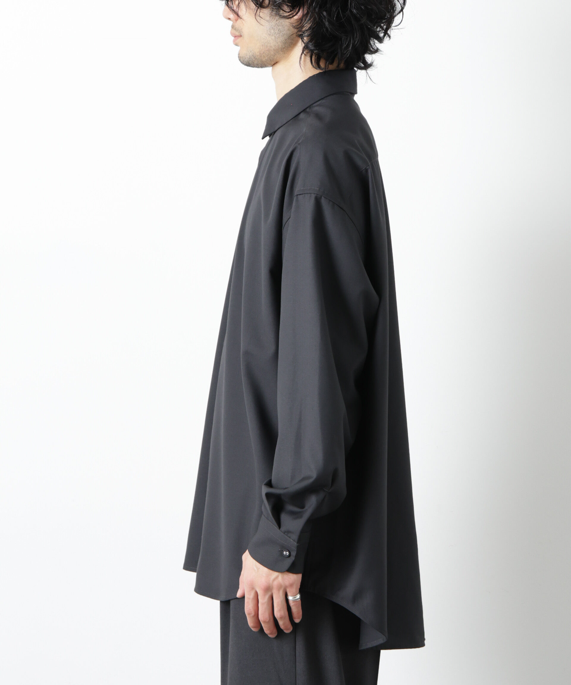 nano･universe「ビッグドレープシャツ 長袖」|シャツ・ブラウス|