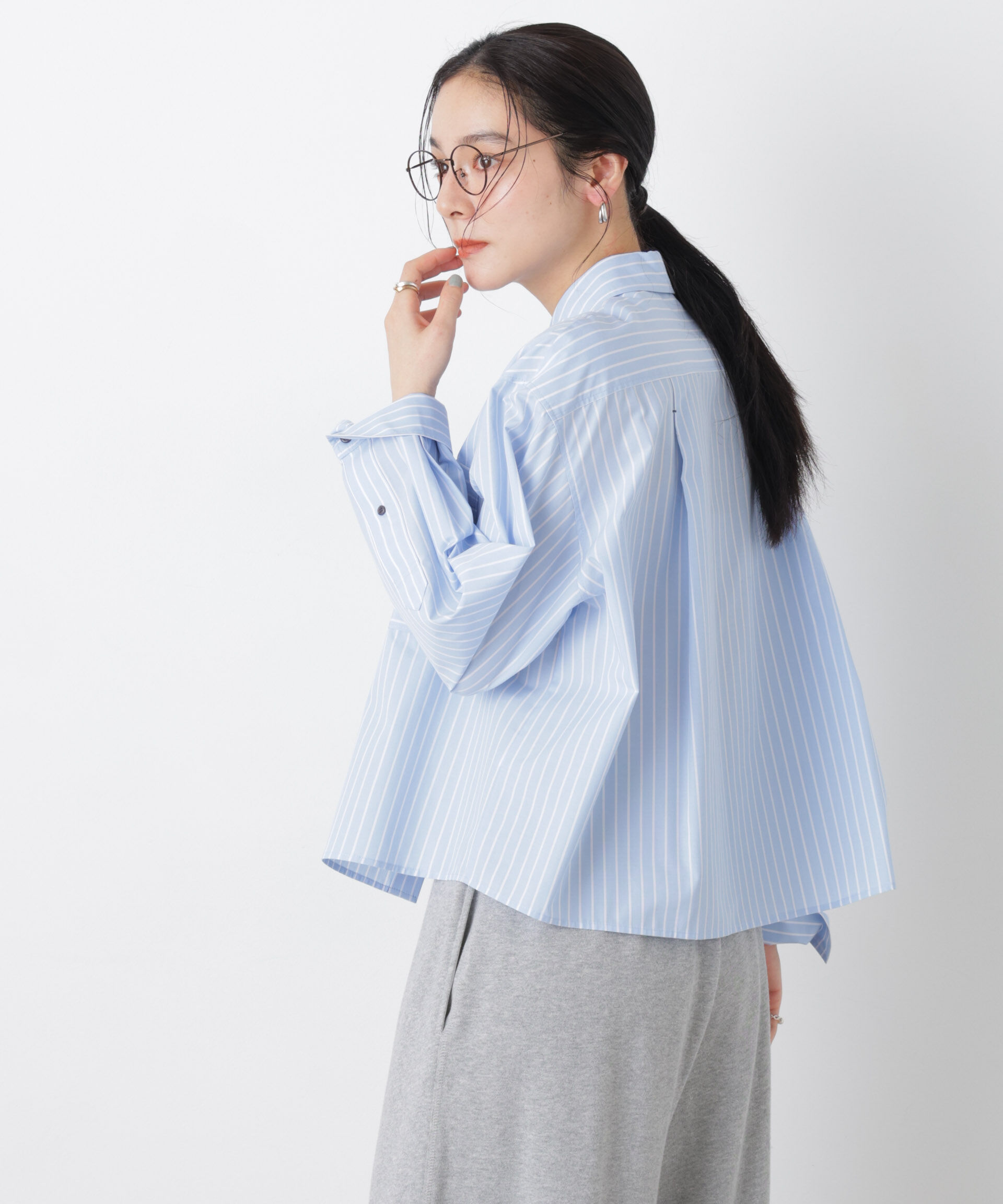 nano･universe「ワイドショートポケットシャツ」|シャツ・ブラウス|