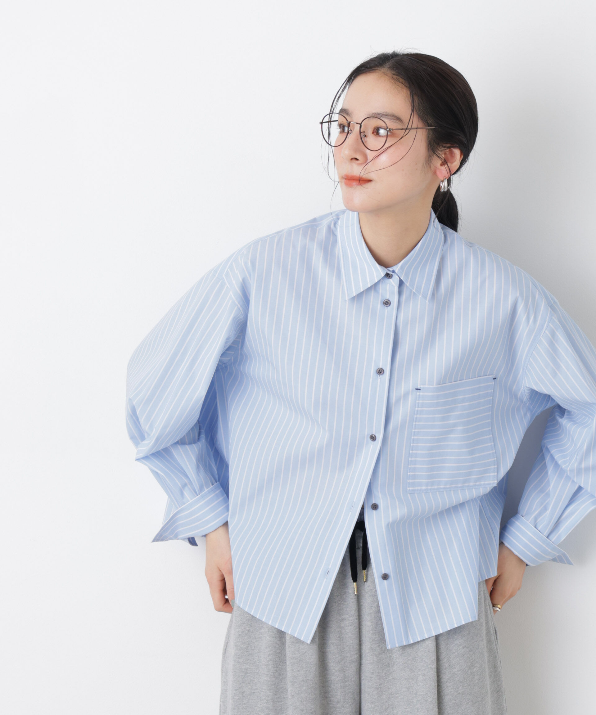 nano･universe「ワイドショートポケットシャツ」|シャツ・ブラウス|