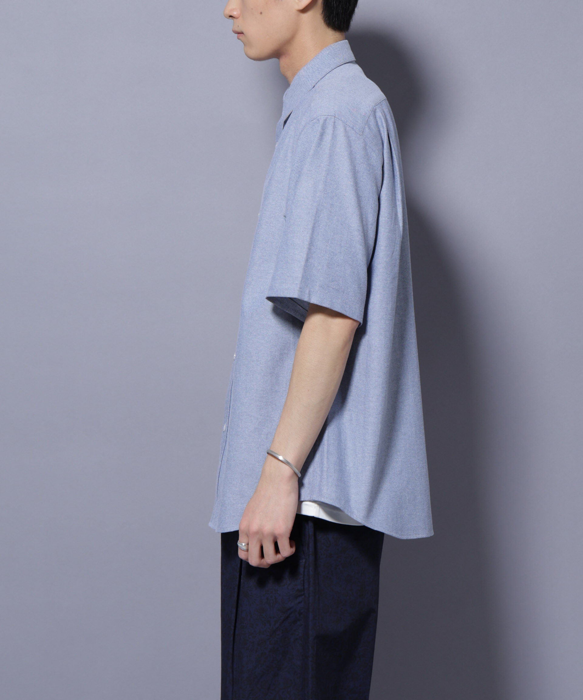 nano･universe「ナノベアワンポイントシャツ半袖」|シャツ・ブラウス|