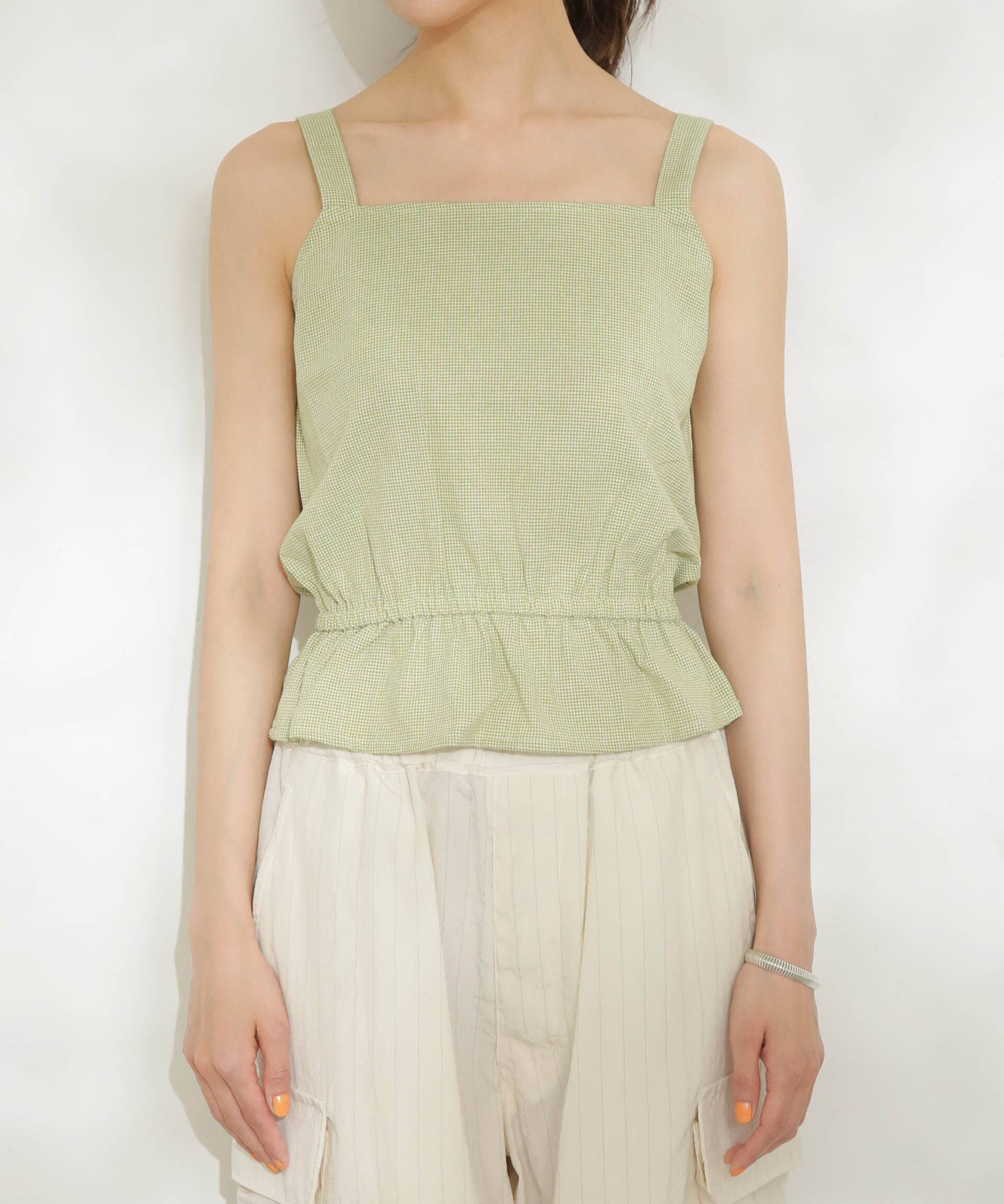 nano･universe「Ｃｈｅｃｋｅｒｅｄ　Ｔｏｐ」|Tシャツ・カットソー|