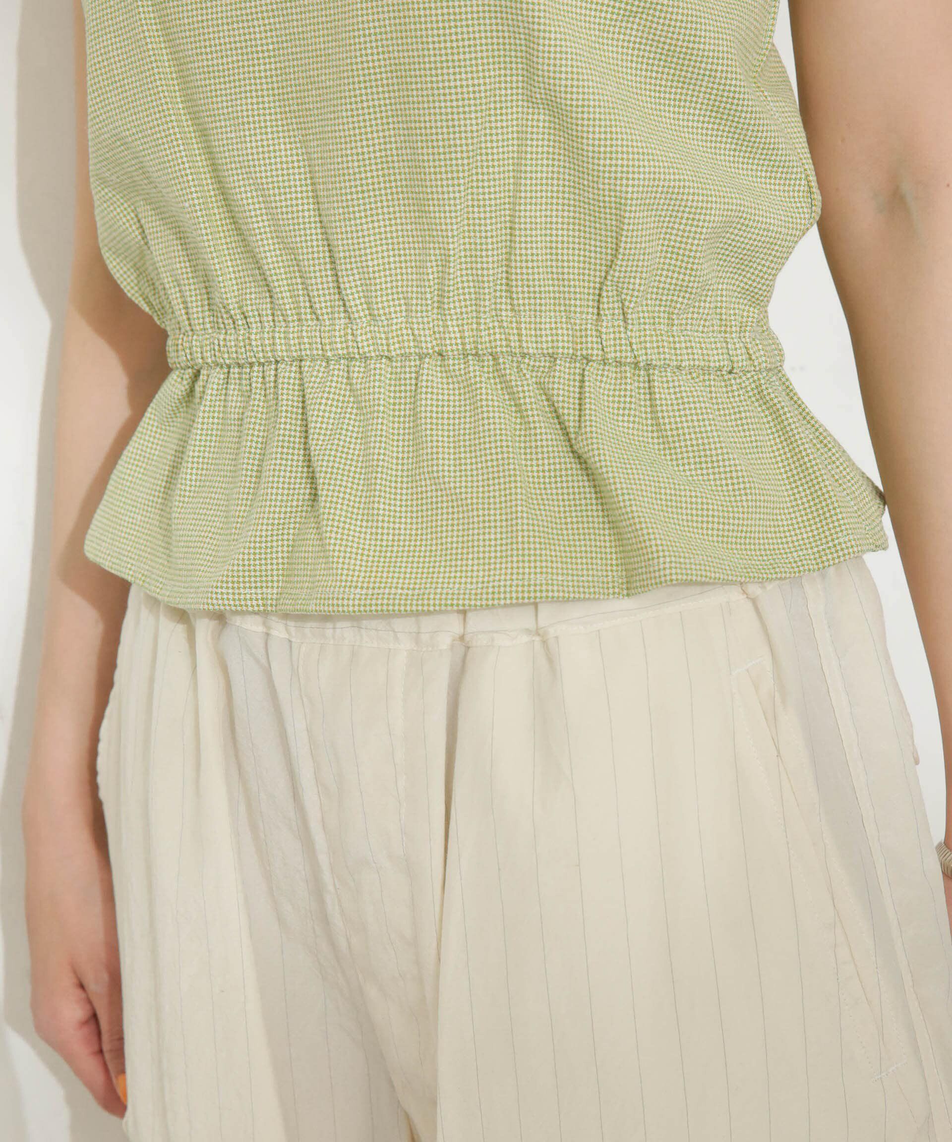 nano･universe「Ｃｈｅｃｋｅｒｅｄ　Ｔｏｐ」|Tシャツ・カットソー|