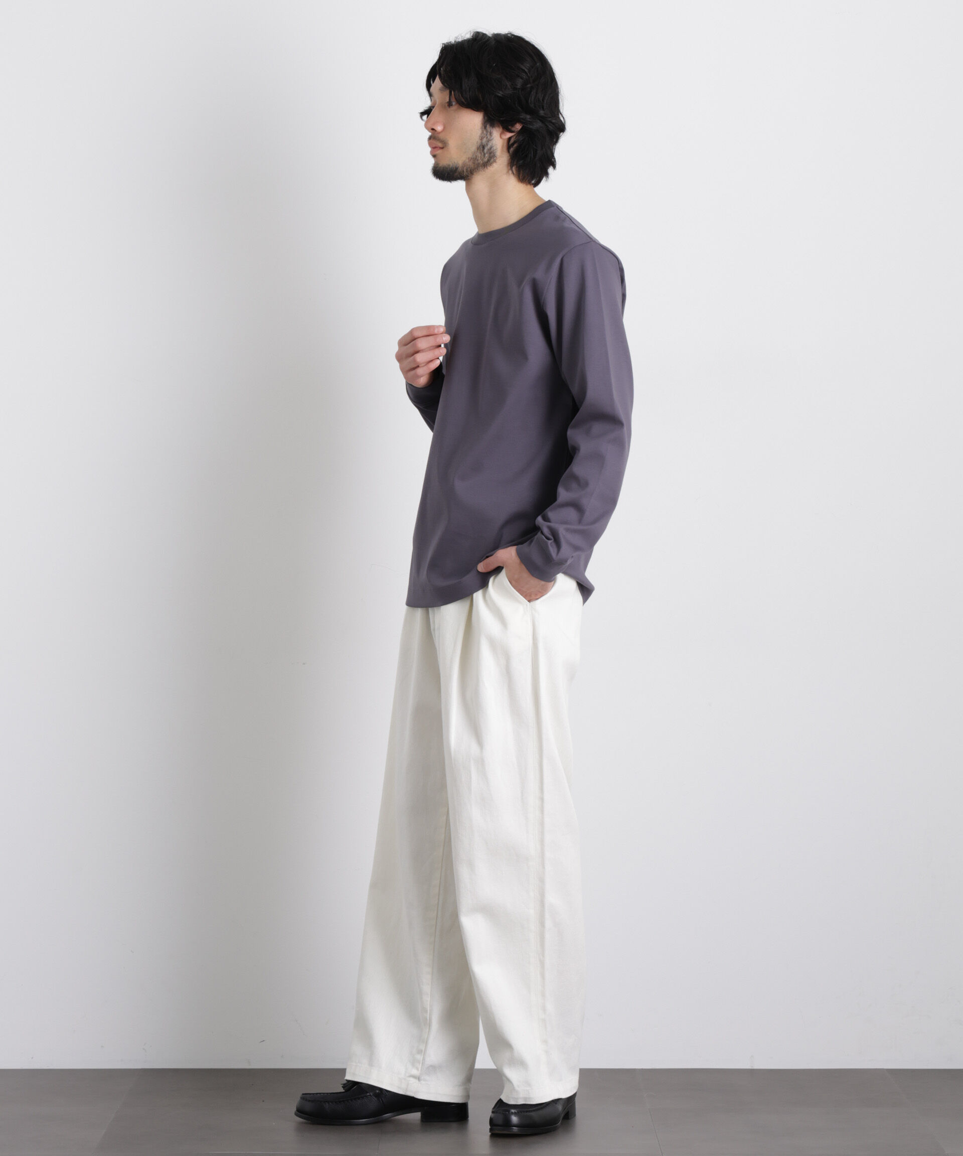 nano･universe「アンチスメルクルーネックTシャツ 長袖」|Tシャツ・カットソー|