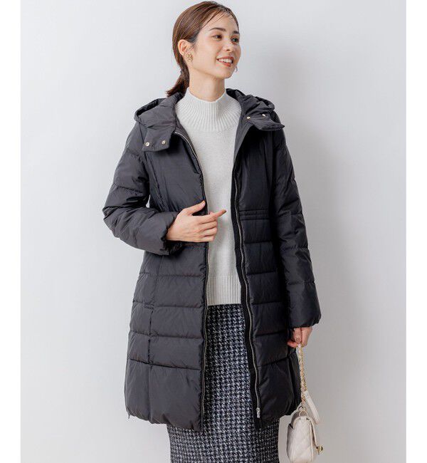 組曲「【洗える】ライトタフタロングダウン」|ダウン|ブラック系