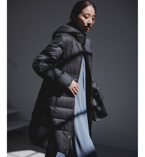 組曲「【洗える】ライトタフタロングダウン」|ダウン|グレー系5