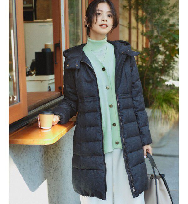 組曲「【洗える】ライトタフタロングダウン」|ダウン|ネイビー系5