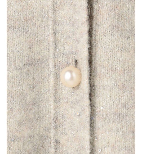 組曲「【加藤ローサさん着用 / 前後着用可】スパンコールヤーン カーディガン」|カーディガン|