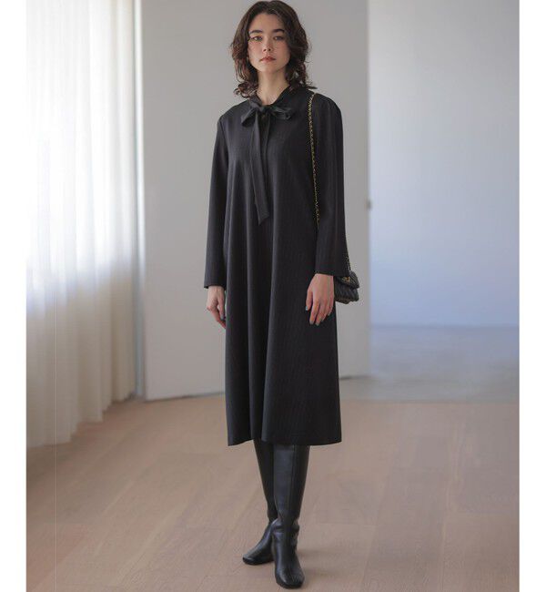 組曲「【前後着用可】ラメストライプボウタイ ワンピース」|ワンピース|