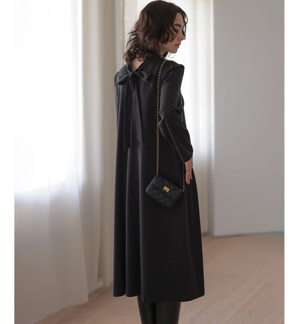 組曲「【前後着用可】ラメストライプボウタイ ワンピース」|ワンピース|