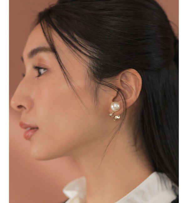 組曲「リボンパール2WAYイヤリング」|イヤリング|