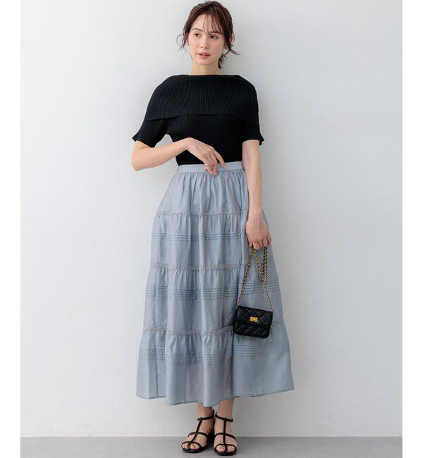 組曲「【WEB限定】クリアストレッチオフショルダー ニット」|ニット・セーター|