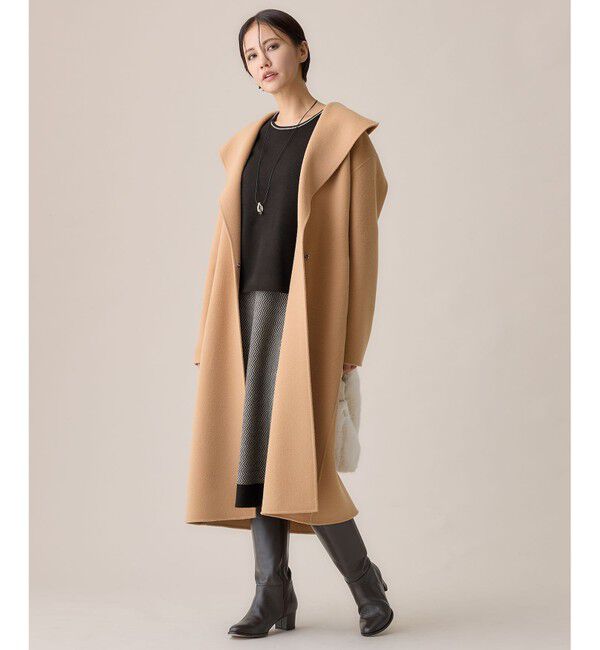 自由区「【WEB限定・マルチウェイ・洗える】ヘリンボーン柄リバーシブルニット セットアップ」|スーツ|