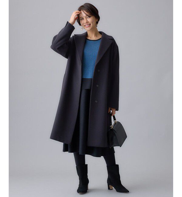 自由区「【WEB限定・マルチウェイ・洗える】ヘリンボーン柄リバーシブルニット セットアップ」|スーツ|