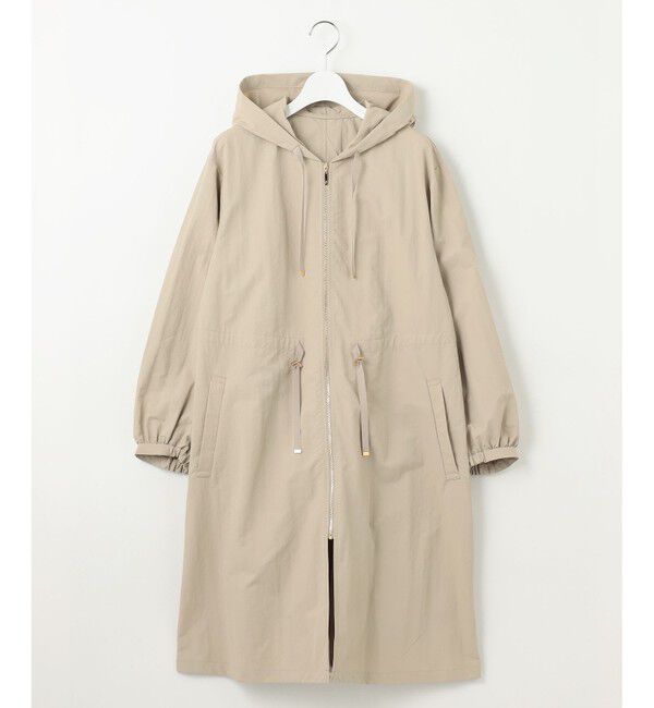 自由区「【撥水加工・UVケア・洗える】ライトグログランフーデッド コート」|ミリタリー・モッズコート|