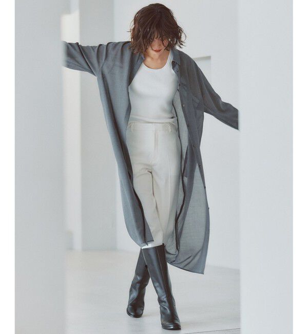 自由区「【洗える】ライトビエラシャツ ワンピース」|ワンピース|