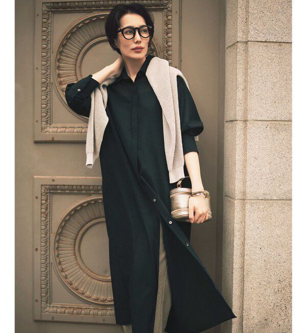 自由区「【洗える】ライトビエラシャツ ワンピース」|ワンピース|