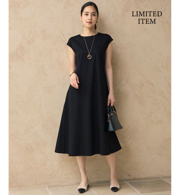 自由区「【WEB限定・洗える】シアーカーデ&times;ジャージードレス セット」|ワンピース|