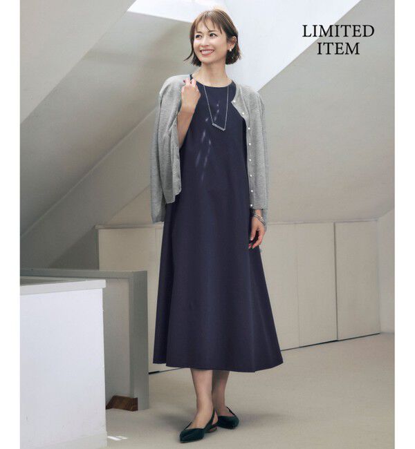 自由区「【WEB限定・洗える】シアーカーデ&times;ジャージードレス セット」|ワンピース|ﾗｲﾄｸﾞﾚ