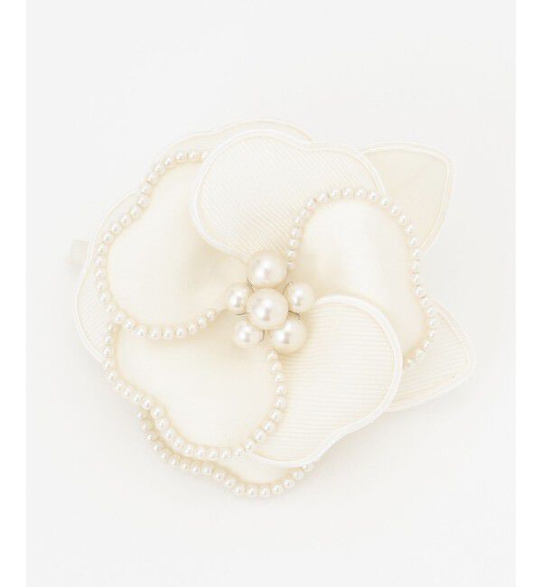 23区「パールトリミング コサージュ」|ブローチ・コサージュ|