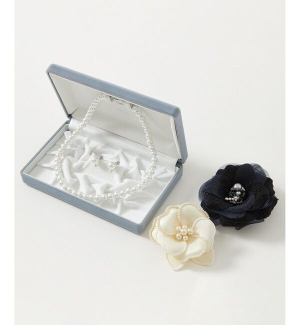 23区「パールトリミング コサージュ」|ブローチ・コサージュ|