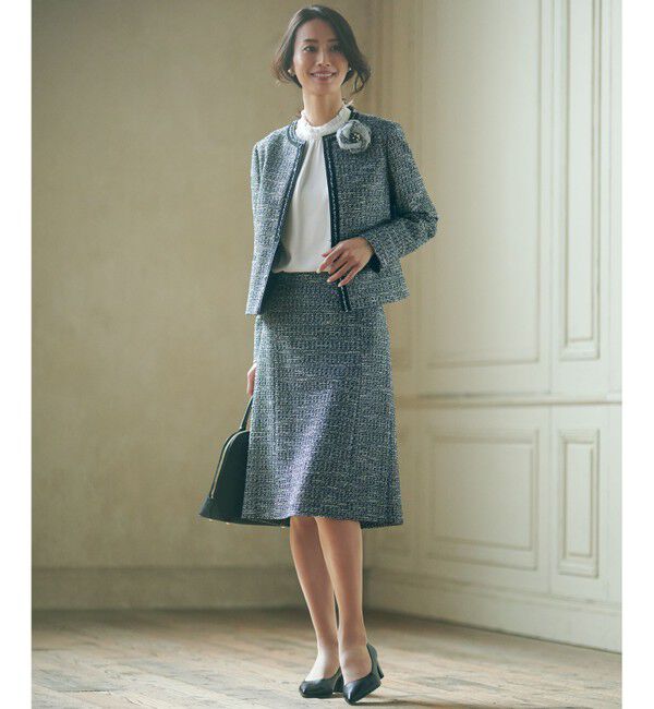 23区「シャイン ツイード コサージュ」|ブローチ・コサージュ|