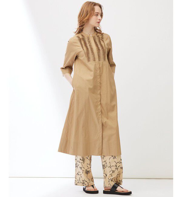 23区「【Indian Factory】コットンポプリン タックディテール シャツワンピース」|ワンピース|