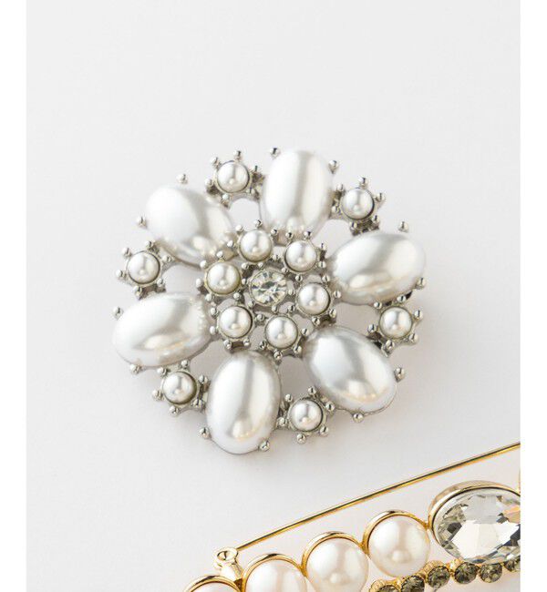 23区「パール ブローチ」|ブローチ・コサージュ|シルバー系