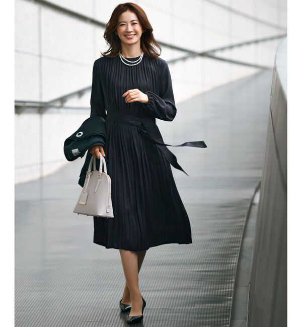 23区「【洗える】クリスタルアムンゼン プリーツワンピース」|ワンピース|