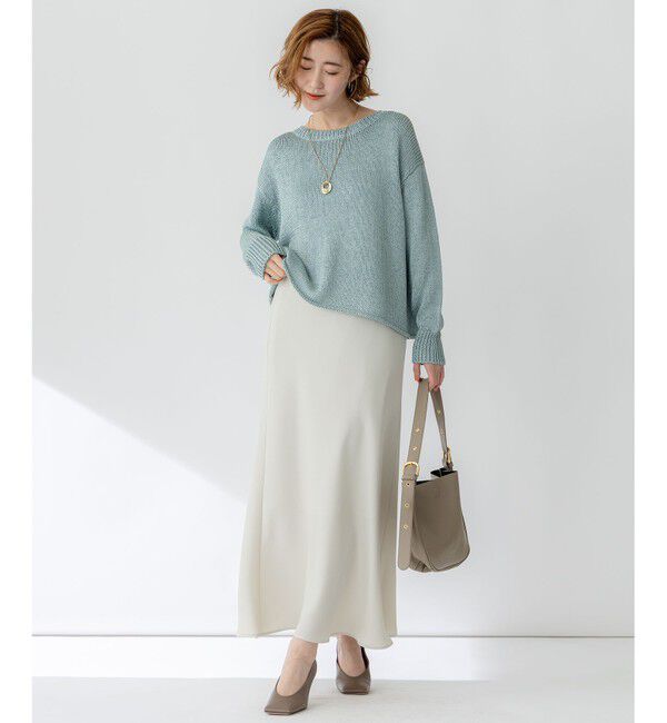 23区「【洗える】ブライトリリーヤーン クルーネック ニット」|ニット・セーター|