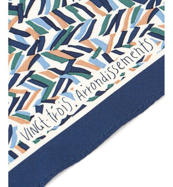 23区「ヘリンボーン プリント スカーフ」|バンダナ・スカーフ|