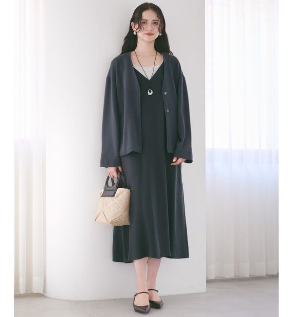 23区「【SLOW/一部店舗限定】キュプラフィブリルクロス キャミ ワンピース」|ワンピース|