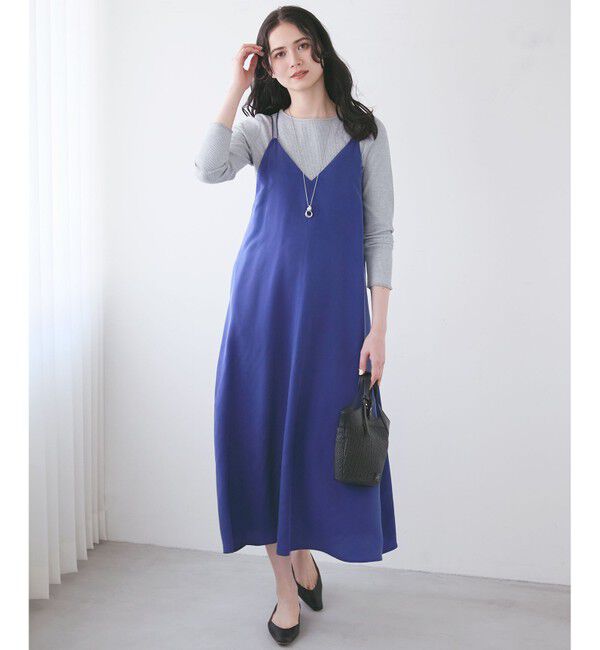 23区「【SLOW/一部店舗限定】キュプラフィブリルクロス キャミ ワンピース」|ワンピース|