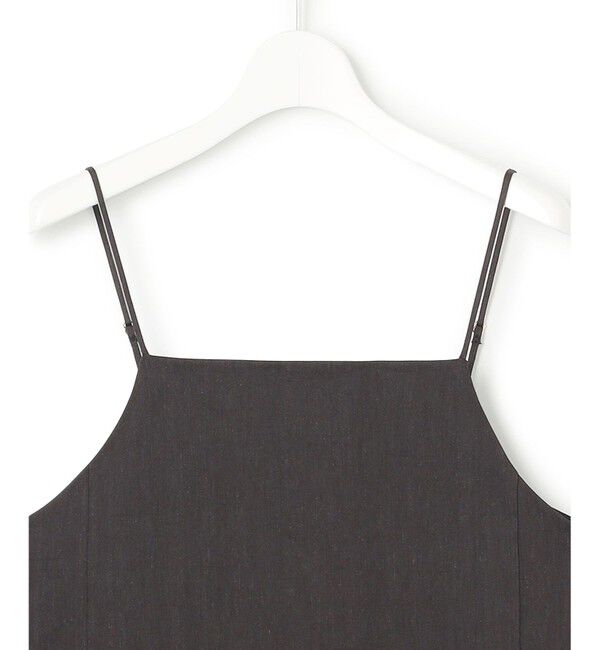 23区「【洗える】リネンレーヨンストレッチ  Iライン キャミソール ワンピース」|ワンピース|