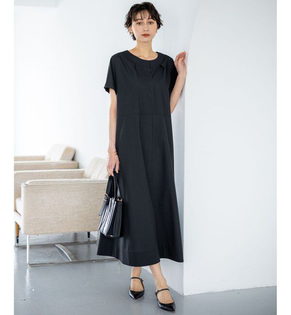 23区「【一部店舗限定/UVカット/洗える】タイプライター サック風 ワンピース」|ワンピース|