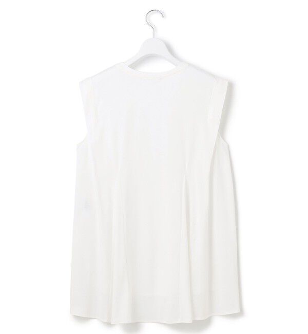 23区「【洗える】コンパクトヤーン フレアデザイン ノースリーブ カットソー」|Tシャツ・カットソー|