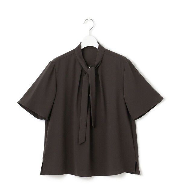 23区「【UVカット/接触冷感/吸水速乾】ストレッチジョーゼット ボウタイ カットソー」|Tシャツ・カットソー|