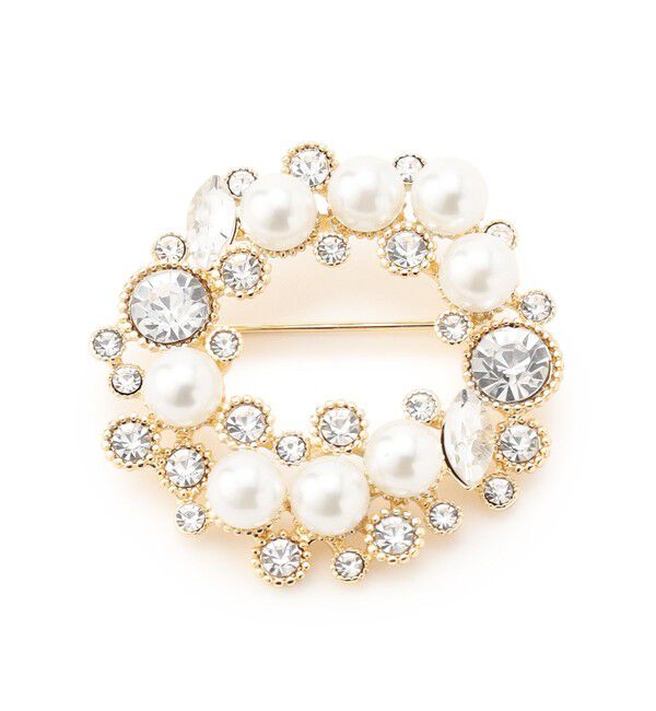 23区「ビジューMIX サークル ブローチ」|ブローチ・コサージュ|