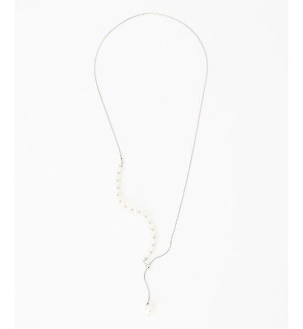 ANY SIS「フェイクパールラリエット ネックレス」|ネックレス|