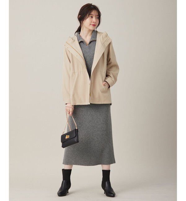 ANY SIS「【撥水・UVカット・洗える】フーデットハーフ コート」|ミリタリー・モッズコート|