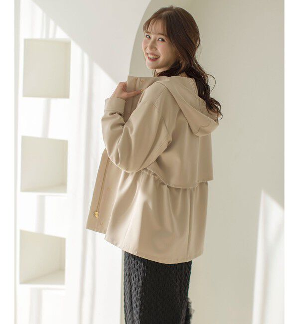 ANY SIS「【撥水・UVカット・洗える】フーデットハーフ コート」|ミリタリー・モッズコート|