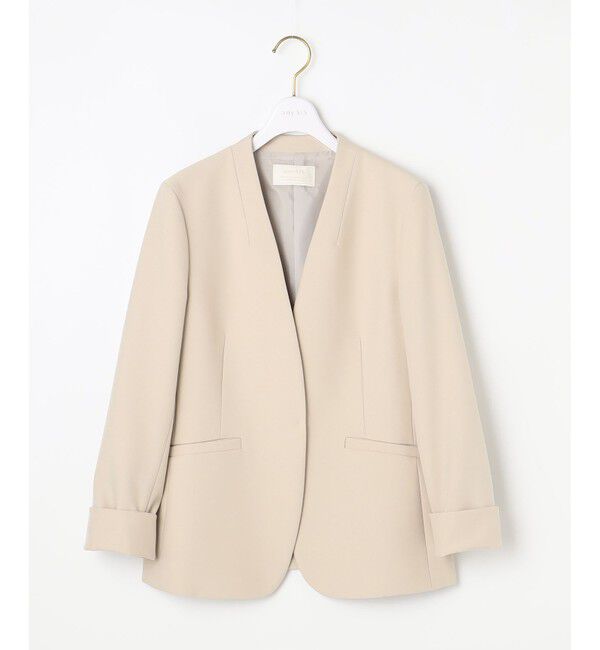 ANY SIS「【洗える】褒めらレディノーカラー ジャケット」|ノーカラージャケット|
