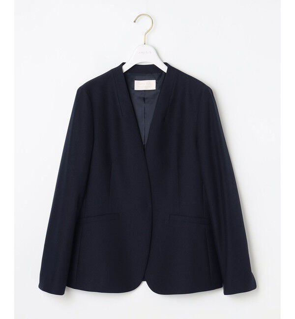ANY SIS「【洗える】褒めらレディノーカラー ジャケット」|ノーカラージャケット|