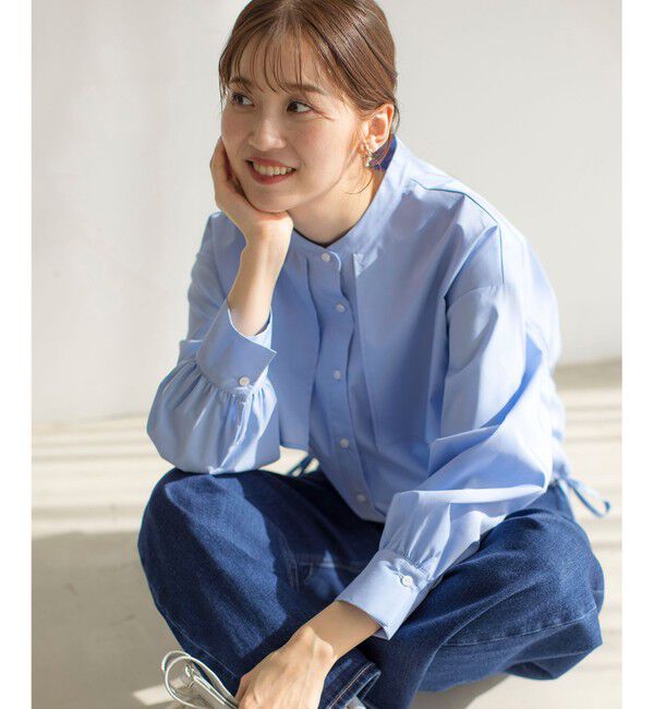 ANY SIS「【UVカット・接触冷感・速乾】クロップトヨークハオリ シャツ」|シャツ・ブラウス|