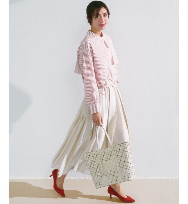 ANY SIS「【UVカット・接触冷感・速乾】クロップトヨークハオリ シャツ」|シャツ・ブラウス|