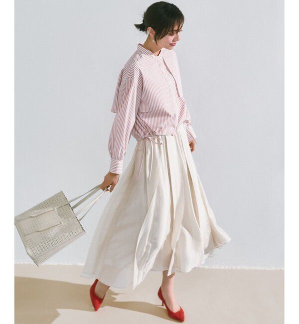 ANY SIS「【UVカット・接触冷感・速乾】クロップトヨークハオリ シャツ」|シャツ・ブラウス|