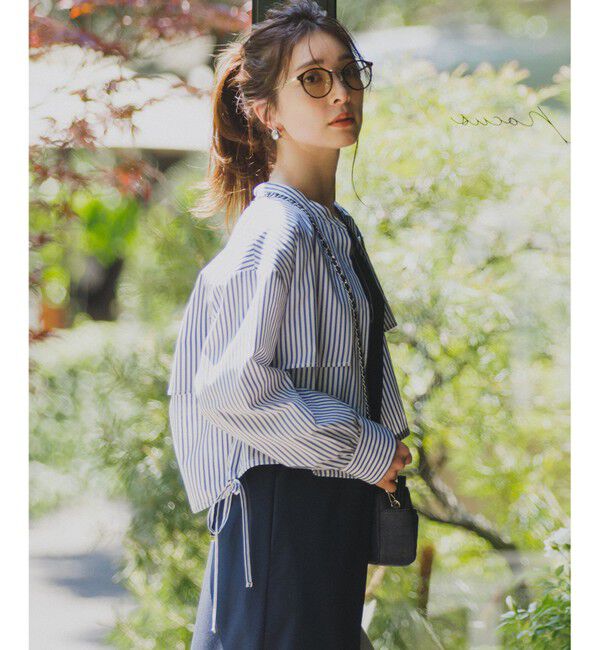 ANY SIS「【UVカット・接触冷感・速乾】クロップトヨークハオリ シャツ」|シャツ・ブラウス|ﾈｲﾋﾞｰｽ