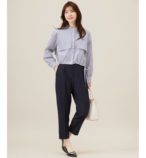 ANY SIS「【UVカット・接触冷感・速乾】クロップトヨークハオリ シャツ」|シャツ・ブラウス|