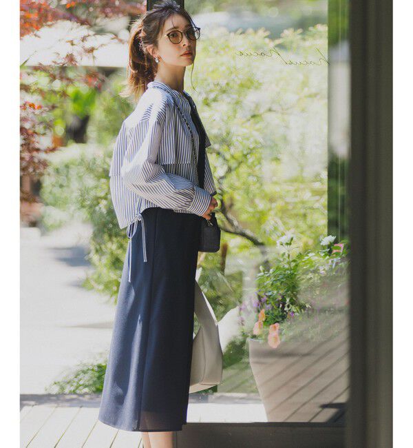 ANY SIS「【UVカット・接触冷感・速乾】クロップトヨークハオリ シャツ」|シャツ・ブラウス|