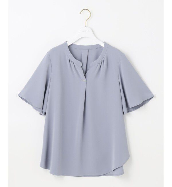 ANY SIS「【接触冷感・吸水速乾・UVカット】サラキレイ スキッパー ブラウス」|シャツ・ブラウス|