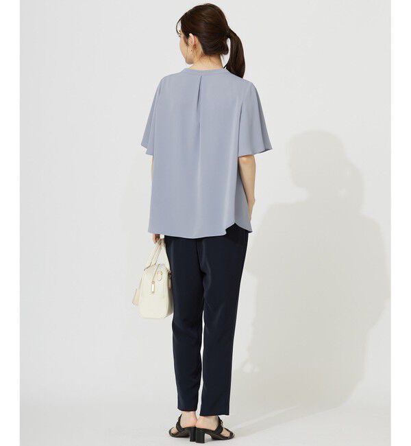 ANY SIS「【接触冷感・吸水速乾・UVカット】サラキレイ スキッパー ブラウス」|シャツ・ブラウス|